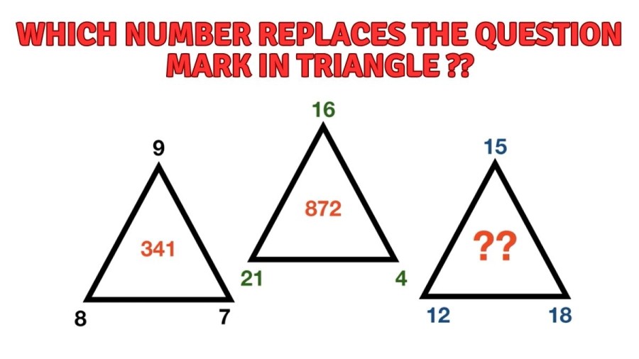 Brain Teaser: Which Number Replaces the Question Mark in Triangle ??