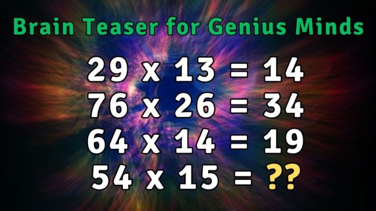 Brain Teaser for Genius Minds: Can you Solve this Equation?