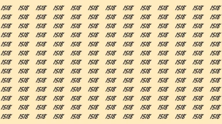 Can You Spot 1510 among 1518 in 30 Seconds? Explanation and Solution to the Optical Illusion