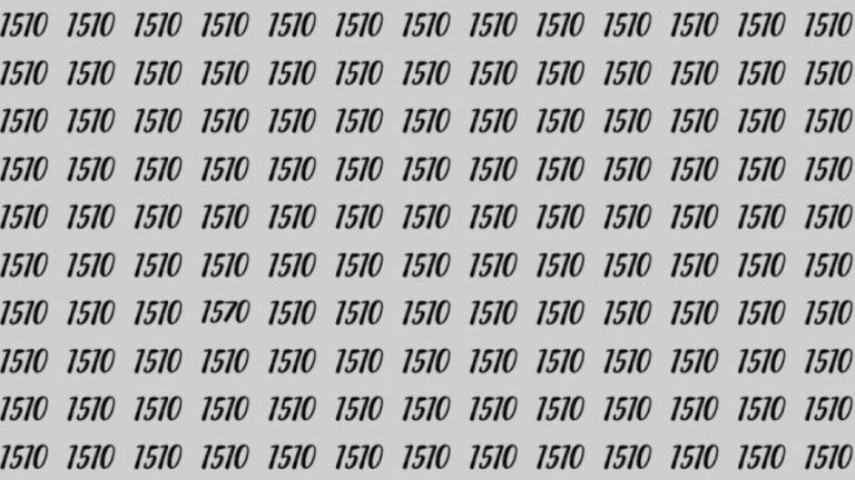 Can You Spot 1570 among 1510 in 30 Seconds? Explanation And Solution To The Optical Illusion