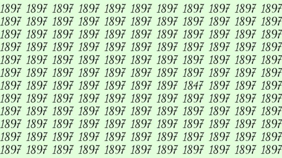 Can You Spot 1847 among 1897 in 30 Seconds? Explanation and Solution to the Optical Illusion