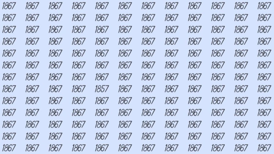 Can You Spot 1857 among 1867 in 7 Seconds? Explanation And Solution To The Optical Illusion