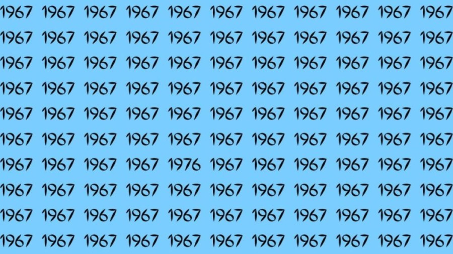 Can You Spot 1976 among 1967 in 20 Seconds? Explanation and Solution to the Optical Illusion