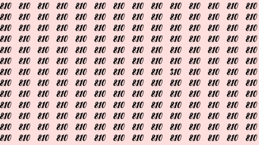 Can You Spot 310 among 810 in 30 Seconds? Explanation and Solution to the Optical Illusion