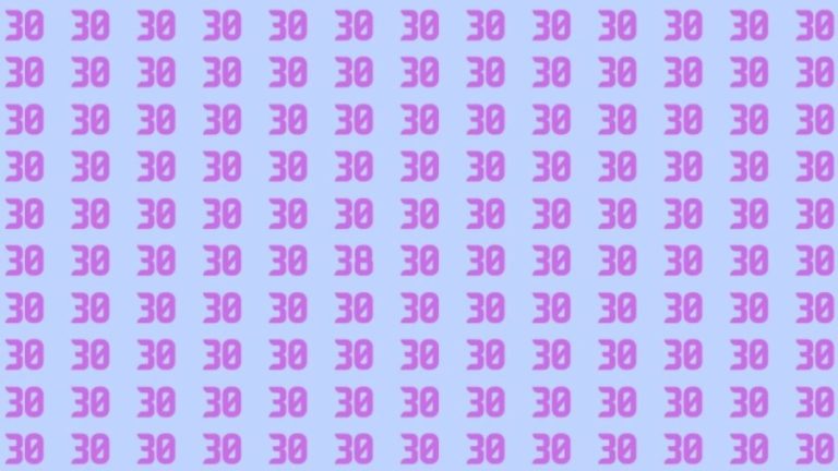 Can You Spot 38 among 30 in 12 Seconds? Explanation and Solution to the Optical Illusion