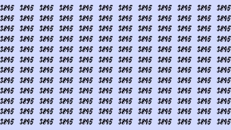 Can You Spot 3895 among 3845 in 30 Seconds? Explanation And Solution To The Optical Illusion