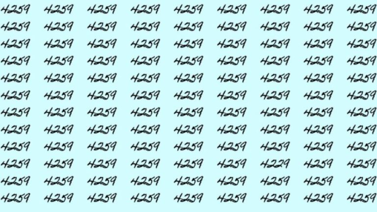 Can You Spot 4229 among 4259 in 30 Seconds? Explanation And Solution To The Optical Illusion