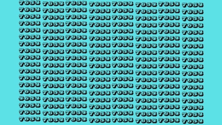 Can You Spot 4654 among 7654 in 10 Seconds? Explanation and Solution to the Optical Illusion