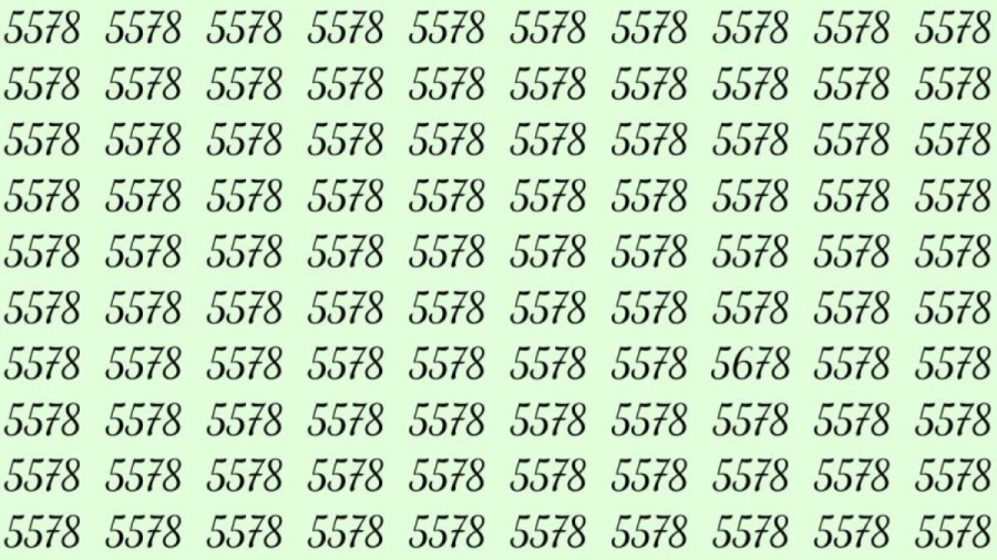 Can You Spot 5678 among 5578 in 30 Seconds? Explanation And Solution to the Optical Illusion