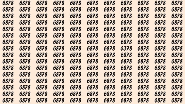 Can You Spot 6378 among 6878 in 20 Seconds? Explanation and Solution to the Optical Illusion