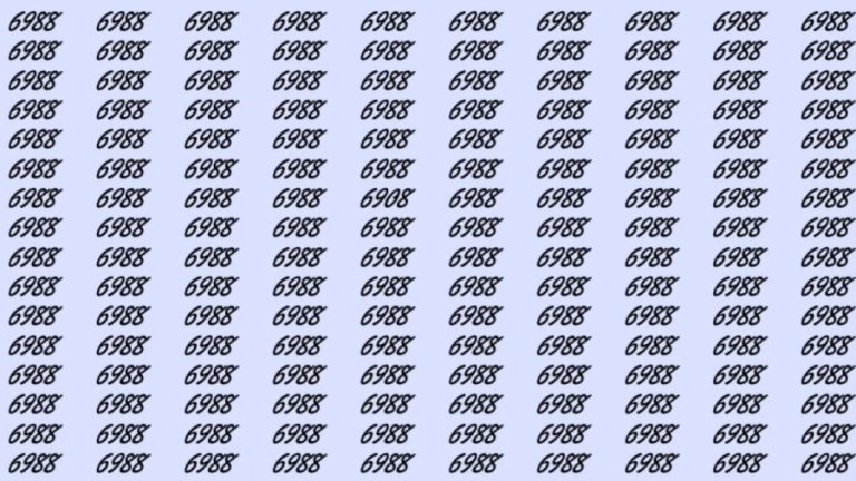 Can You Spot 6908 among 6988 in 10 Seconds? Explanation and Solution to the Optical Illusion