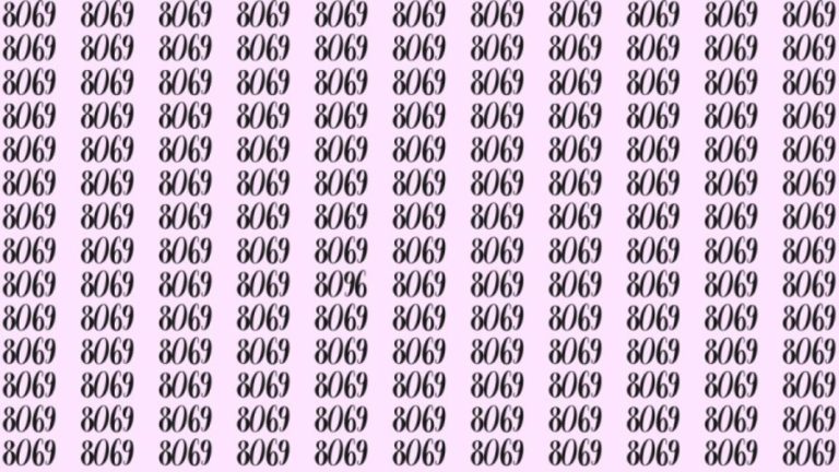 Can You Spot 8069 among 8096 in 7 Seconds? Explanation and Solution to the Optical Illusion