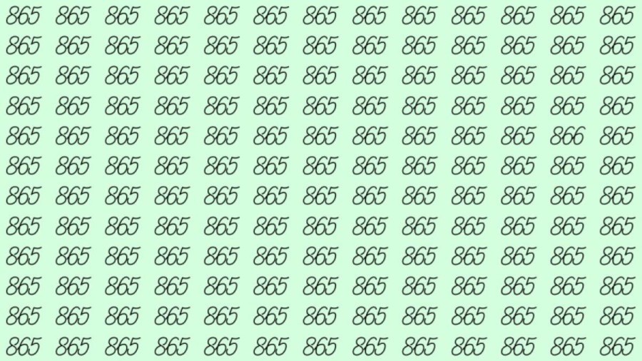 Can You Spot 866 among 865 in 30 Seconds? Explanation And Solution To The Optical Illusion