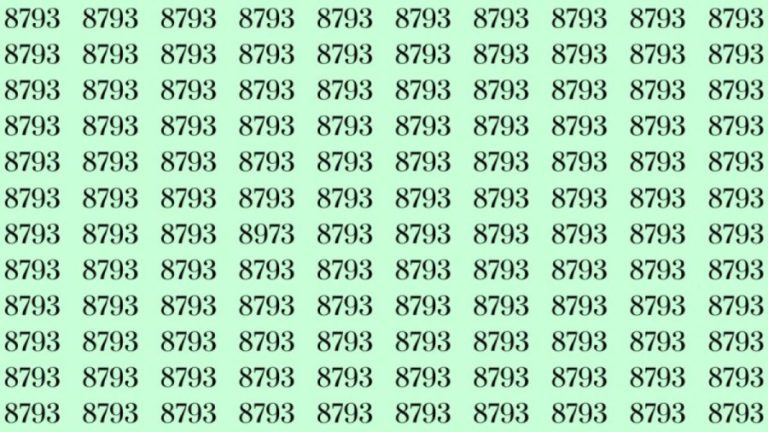 Can You Spot 8793 among 8973 in 12 Seconds? Explanation and Solution to the Optical Illusion