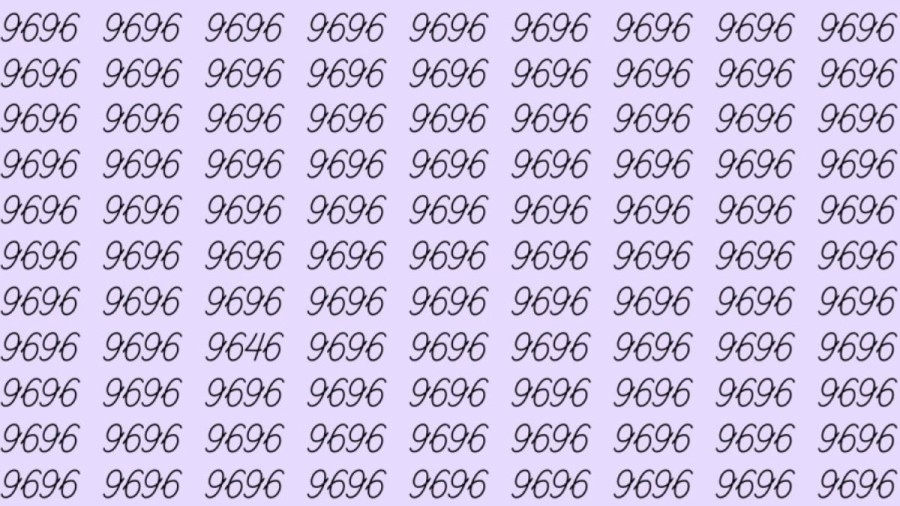 Can You Spot 9646 among 9696 in 30 Seconds? Explanation And Solution To The Optical Illusion