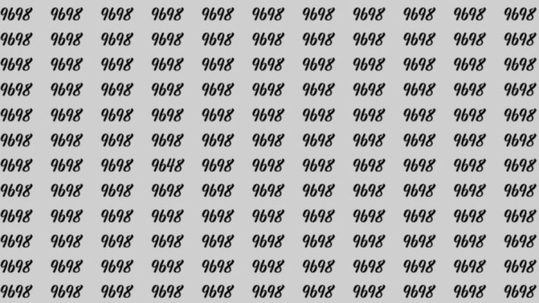 Can You Spot 9698 among 9648 in 10 Seconds? Explanation And Solution To The Optical Illusion