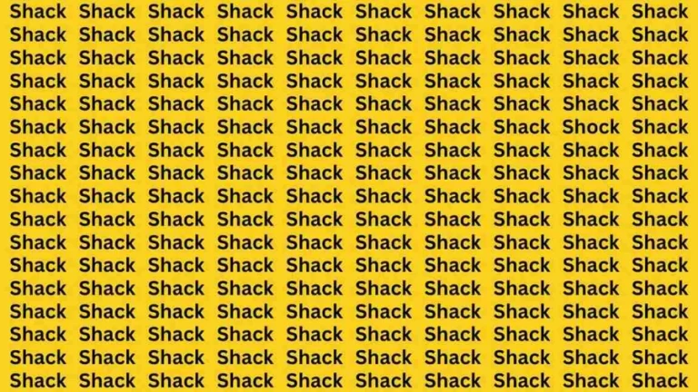 If you have Eagle Eyes Find the Word Shock among Shack in 15 Secs | Observation Brain Test