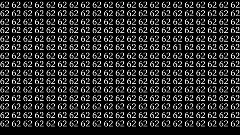 If you have Eagle Eyes find the Number 61 among 62 in 12 seconds| Observation Skills Test