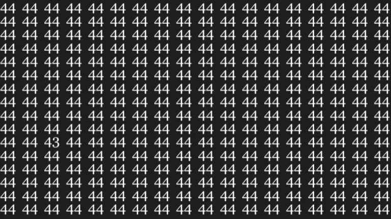 If you have Sharp Eyes find the Number 43 among 44 in 12 seconds| Observation Skills Test