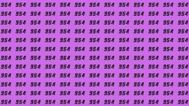 Observation Brain Test: Can you find the number 964 among 954 in 10 seconds?