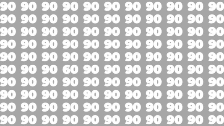 Observation Skill Test: Can you find the number 60 among 90 in 10 seconds?