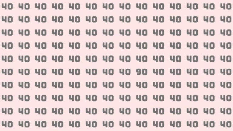 Observation Skill Test: Can you find the number 90 among 40 in 10 seconds?