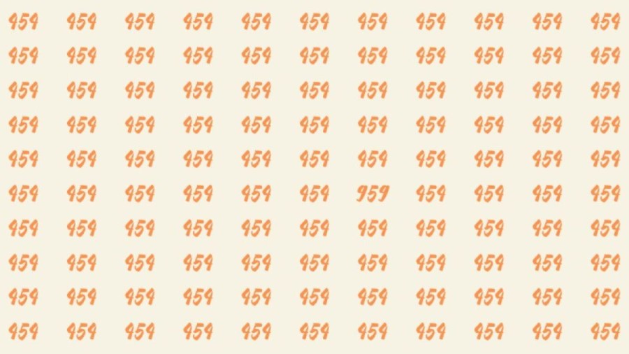 Observation Skill Test: Can you find the number 959 among 454 in 10 seconds?