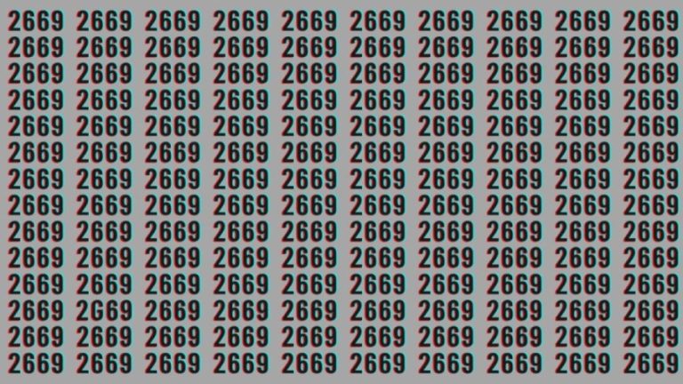 Observation Skills Test: Can you find 2G69 among the number 2669 in 10 seconds?