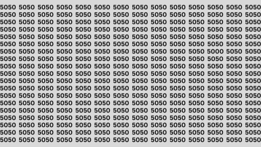 Observation Skills Test: Can you find the Number 5000 among 5050 in 15 seconds?