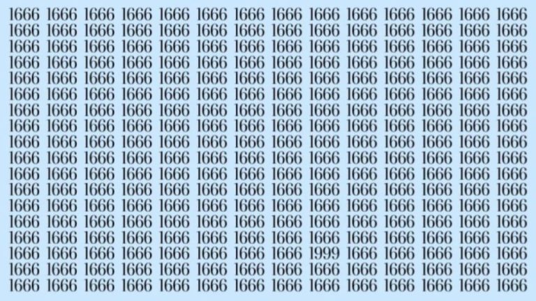 Observation Skills Test: Can you find the number 1999 among 1666 in 12 seconds?