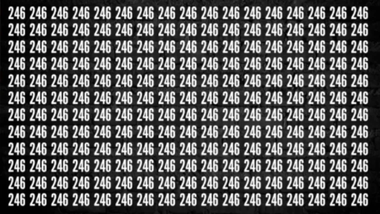 Observation Skills Test: Can you find the number 249 among 246 in 12 Seconds?