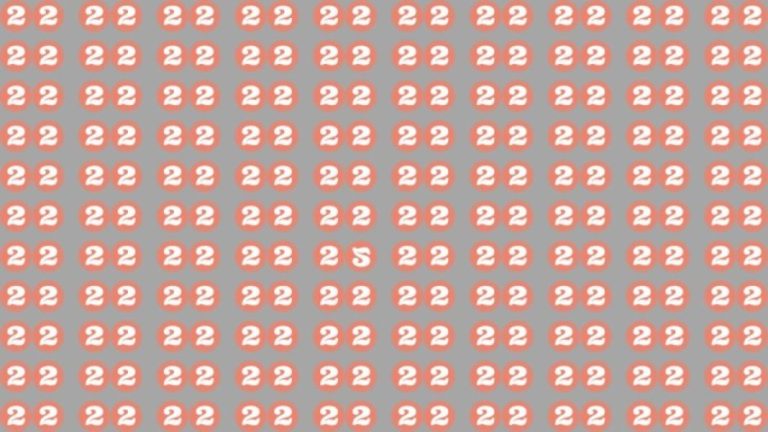 Observation Skills Test: Can you find the number 25 among 22 in 10 seconds?