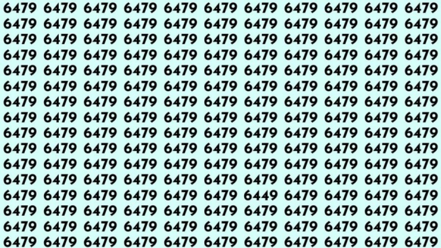 Observation Skills Test: Can you find the number 6449 among 6479 in 10 seconds?