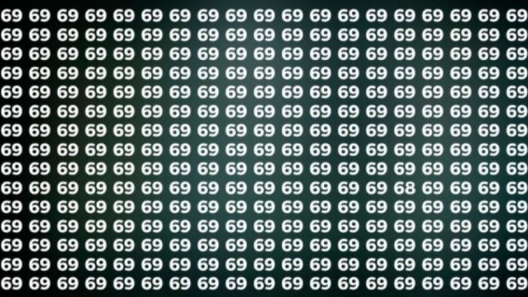 Observation Skills Test: Can you find the number 68 among 69 in 10 seconds?