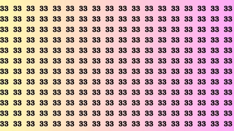 Observation Skills Test: Can you find the number 88 among 33 in 12 seconds?