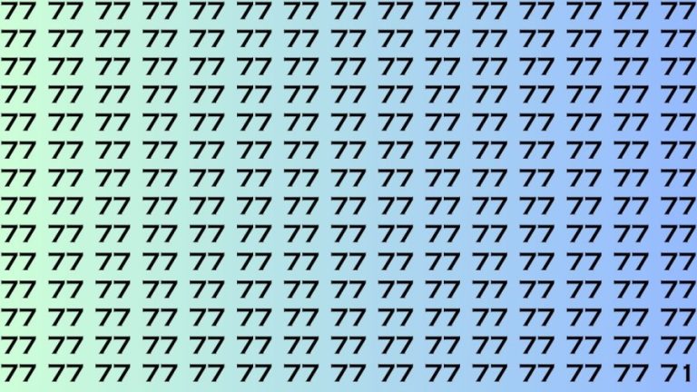 Observation Skills Test : If you have Keen Eyes Find the Number 71 among 77 in 15 Secs