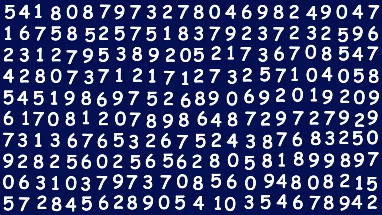 Only A Human With 360 Vision Can Spot the Number 9766 in 15 Secs