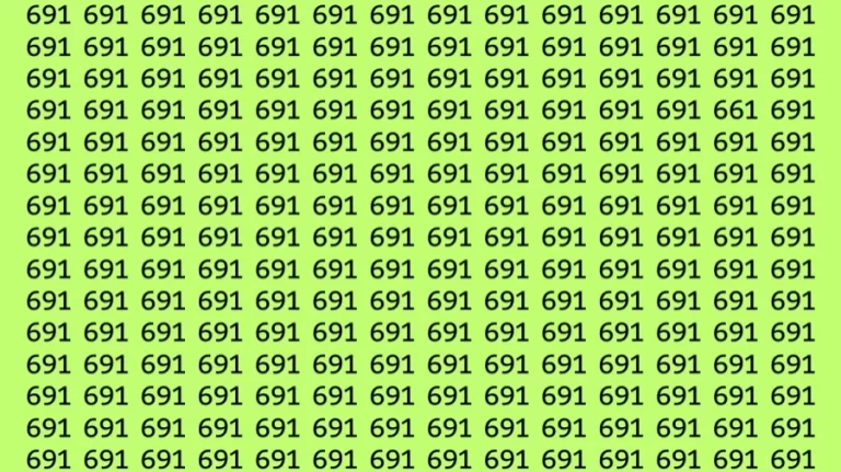 Optical Illusion Brain Test: Can you find the Number 661 among 691 in 12 Seconds?