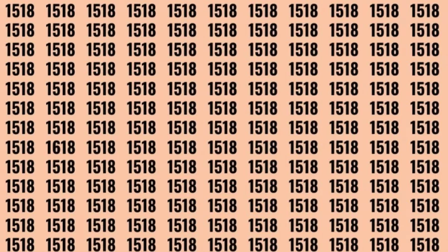 Optical Illusion: Can you find 1618 among 1518 in 7 Seconds?