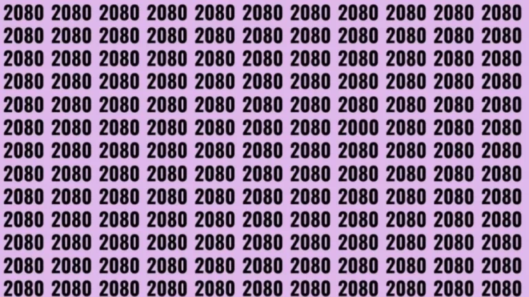 Optical Illusion: Can you find 2000 among 2080 in 8 Seconds?