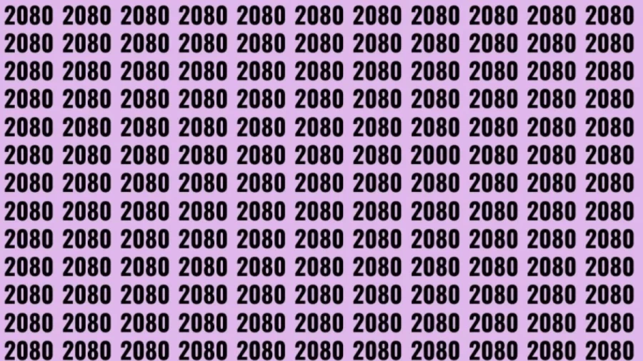 Optical Illusion: Can you find 2000 among 2080 in 8 Seconds?