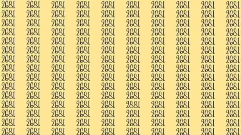 Optical Illusion: Can you find 2881 among 2681 in 8 Seconds? Explanation and Solution to the Optical Illusion