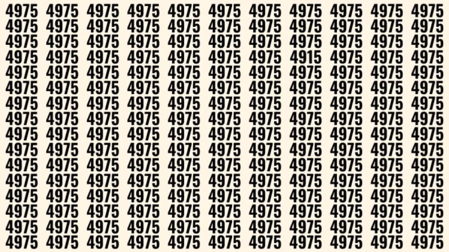 Optical Illusion: Can you find 4915 among 4975 in 10 Seconds?
