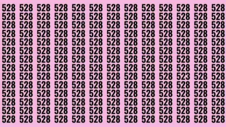 Optical Illusion: Can you find 523 among 528 in 8 Seconds?