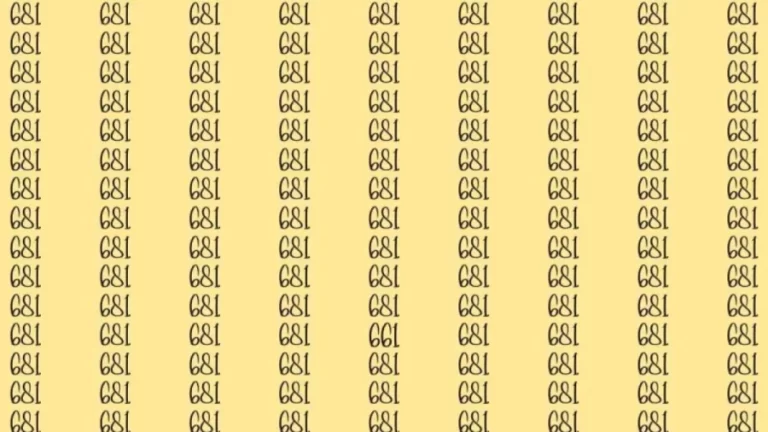 Optical Illusion: Can you find 661 among 681 in 8 Seconds? Explanation and Solution to the Optical Illusion