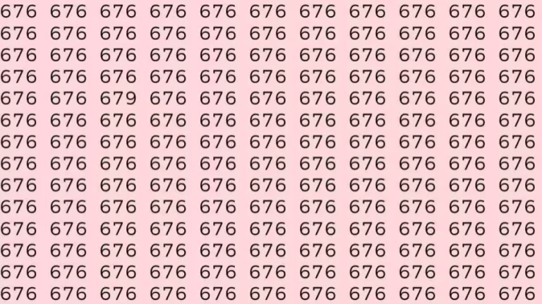 Optical Illusion: Can you find 679 among 676 in 8 Seconds? Explanation and Solution to the Optical Illusion