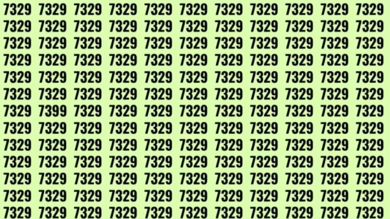 Optical Illusion: Can you find 7399 among 7329 in 8 Seconds?