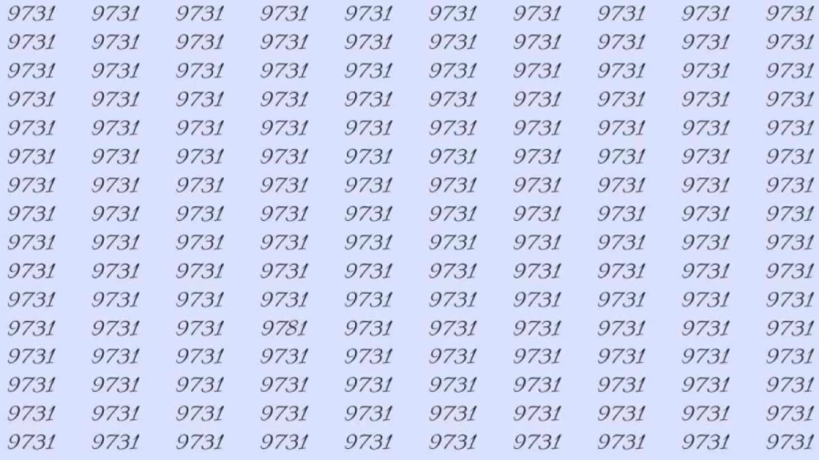 Optical Illusion: Can you find 9781 among 9731 in 10 Seconds?