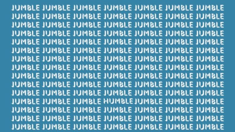 Optical Illusion: Can you find the Word Humble among Jumble in 10 Seconds?