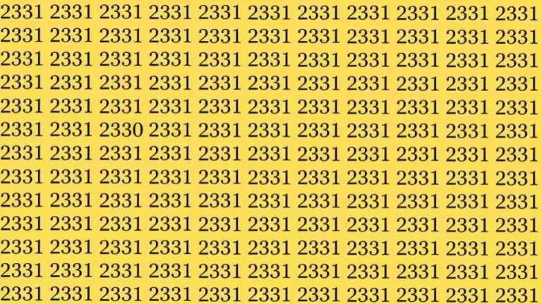 Optical Illusion Challenge: Can you find the number 2330 among 2331 within 15 seconds?